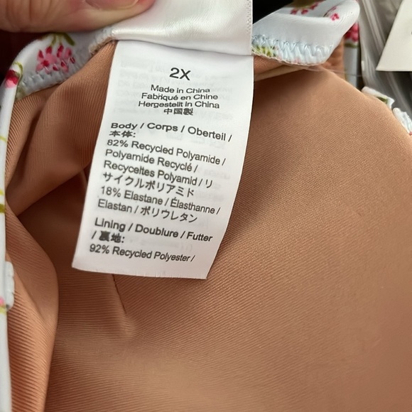 J.Crew Womens Knot Bandeau Bikini Swim Top Cloud Meadow Floral Blue Size 2X - Picture 6 of 9